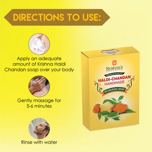 Krishna'S Herbal & Ayurveda Haldi-Chandan Handmade Soap